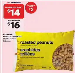 Loblaws NO NAME ROASTED PEANUTS, 2 KG offer