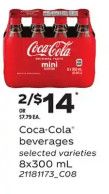 Loblaws COCA-COLA BEVERAGES, 8X300ML offer