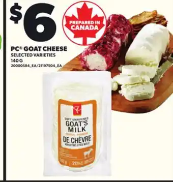 Loblaws PC GOAT CHEESE, 140 G offer