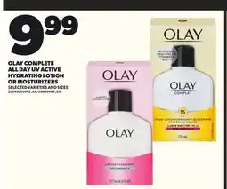 Loblaws OLAY COMPLETE ALL DAY UV ACTIVE HYDRATING LOTION OR MOSTURIZERS offer