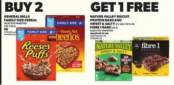 Loblaws GENERAL MILLS FAMILY SIZE CEREAL, 475-778 G offer