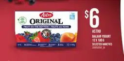 Loblaws ASTRO BALKAN YOGURT, 12X100G offer