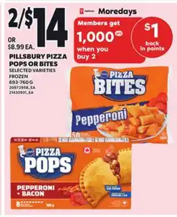 Loblaws PILLSBURY PIZZA POPS OR BITES, 693-760G offer