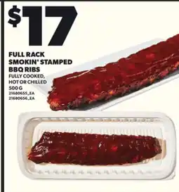 Loblaws FULL RACK SMOKIN' STAMPED BBQ RIBS, 500 G offer