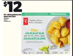 Loblaws PC MINI JAMAICAN BEEF PATTIES, 480G offer