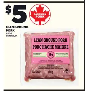 Loblaws LEAN GROUND PORK, 450G offer