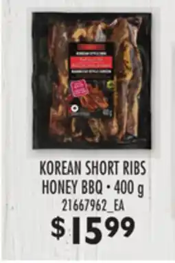 Loblaws KOREAN SHORT RIBS HONEY BBQ, 400 G offer