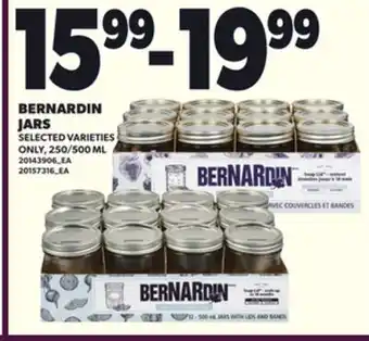 Loblaws BERNARDIN JARS, 250/500ML offer
