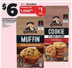 Loblaws QUAKER MUFFIN OR COOKIE MIX, 900G offer