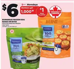 Loblaws BURNBRAE FROZEN EGG BAKES OR BITES, 336/340G offer