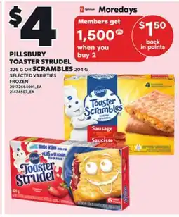 Loblaws PILLSBURY TOASTER STRUDEL, 326 G OR SCRAMBLES, 204 G offer