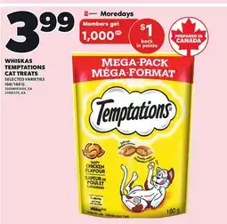 Loblaws WHISKAS TEMPTATIONS CAT TREATS, 160/180G offer