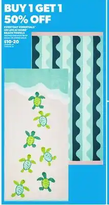 Loblaws EVERYDAY ESSENTIALS OR LIFE AT HOME BEACH TOWELS offer