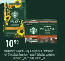 Loblaws STARBUCKS GROUND 340G, K-CUPS 10'S, STARBUCKS offer