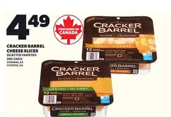 Loblaws CRACKER BARREL CHEESE SLICES, 200-240 G offer
