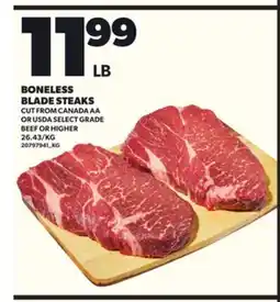 Loblaws BONELESS BLADE STEAKS offer