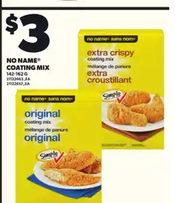 Loblaws NO NAME COATING MIX, 142-162 G offer