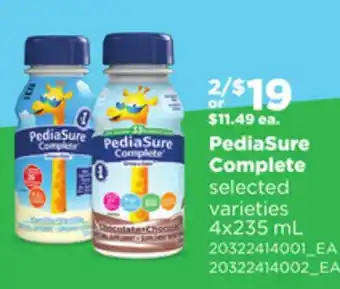 Loblaws PEDIASURE COMPLETE, 4X235 ML offer
