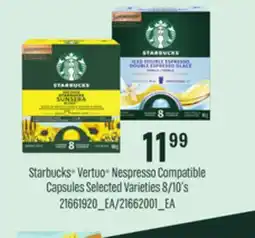 Loblaws STARBUCKS VERTUO NESPRESSO COMPATIBLE CAPSULES, 8/10's offer
