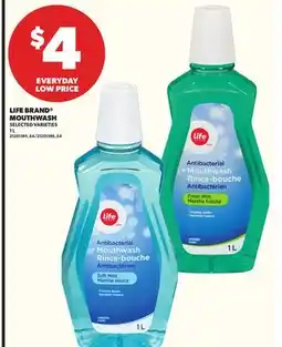 Loblaws LIFE BRAND MOUTHWASH, 1 L offer
