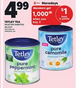 Loblaws TETLEY TEA, 20/24'S offer