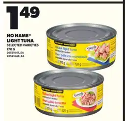Loblaws NO NAME LIGHT TUNA, 170 G offer