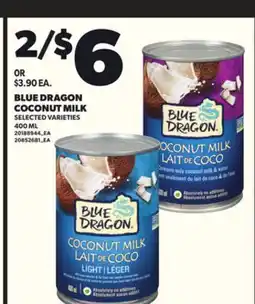 Loblaws BLUE DRAGON COCONUT MILK, 400ML offer