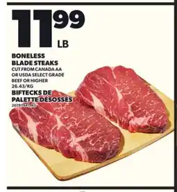 Independent Grocer BONELESS BLADE STEAKS offer