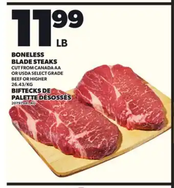 Independent Grocer BONELESS BLADE STEAKS offer