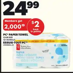 Independent Grocer PC PAPER TOWEL, 12=36 ROLLS offer