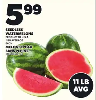 Independent Grocer SEEDLESS WATERMELONS, 11 LB AVERAGE offer