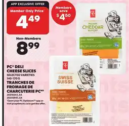 Independent Grocer PC DELI CHEESE SLICES, 140-170 G TRANCHES DE FROMAGE DE CHARCUTERIE PC offer