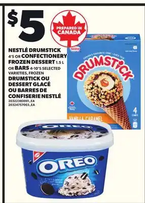 Independent Grocer NESTLÉ DRUMSTICK 4'S OR CONFECTIONERY FROZEN DESSERT 1.5 L BARS 4-10'S offer