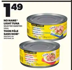 Independent Grocer NO NAME LIGHT TUNA, 170 G offer