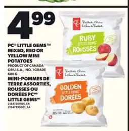 Independent Grocer PC LITTLE GEMS MIXED, RED OR YELLOW MINI POTATOES, 680 G offer