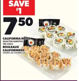 Independent Grocer CALIFORNIA ROLLS, 190-236 G offer