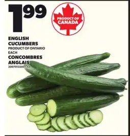 Independent Grocer ENGLISH CUCUMBERS offer