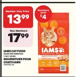 Independent Grocer IAMS CAT FOOD, 1.36-1.59 KG offer
