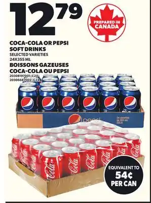 Independent Grocer COCA-COLA OR PEPSI SOFT DRINKS, 24X355 ML offer