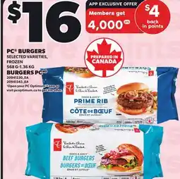 Independent Grocer PC BURGERS, 568 G-1.36 KG offer