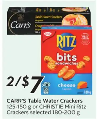 Sobeys CARR'S Table Water Crackers offer
