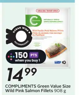 Sobeys COMPLIMENTS Green Value Size Wild Pink Salmon Fillets offer