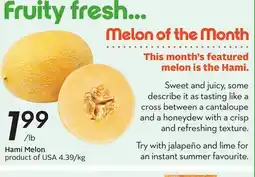 Sobeys Hami Melon offer