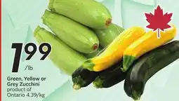 Sobeys Green, Yellow or Grey Zucchini offer