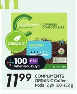 Sobeys COMPLIMENTS ORGANIC Coffee Pods offer