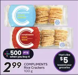 Sobeys COMPLIMENTS Rice Crackers offer