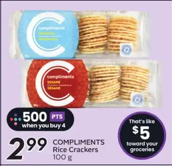 Sobeys COMPLIMENTS Rice Crackers offer