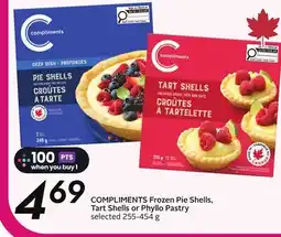 Sobeys COMPLIMENTS Frozen Pie Shells, Tart Shells or Phyllo Pastry offer