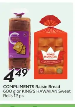 Sobeys COMPLIMENTS Raisin Bread offer