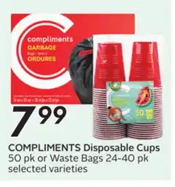 Sobeys COMPLIMENTS Disposable Cups offer